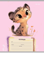 Тетрадь А5 12л косая лин. Проф-Пресс "Забавные животные - 4" твин.лак, 5 диз.в спайке