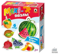 Пазлы МАКСИ 6 картинок "Фрукты/ягоды"