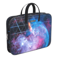 Папка А4 (360*290*70) с ручками, молния, ткань "Blue Stardust"