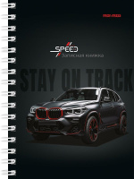 Блокнот А6  80л гребень "Шикарные автомобили" клетка