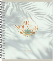 Тетрадь А5  96л кл. гребень Полином "Арт-деко тени" софт-тач, 4 дизайна, БЕЗ ПОЛЕЙ