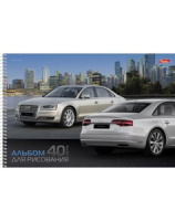 Альбом А4 40л  гребень "Престижные авто"  пл. 100 г/м