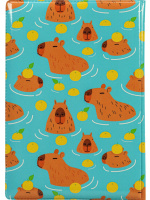 Обложка для паспорта "Капибары купаются" ПВХ