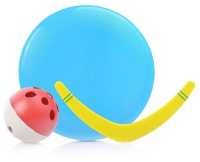 Набор игр. Бумаренг малый 30см, Летающая тарелка 23см,  Мяч