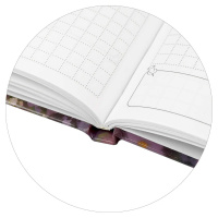 Блокнот 105*105мм 7БЦ  48л "Корги с ромашками" кл., глянц.лам., тисн.фольгой