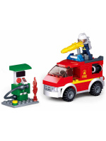 Конструктор пластм. Sluban "Пожарные. Пожар на заправке" 136 дет.