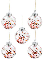 Набор елочных шаров 6 см,  30 шт. "Праздник в коралловых оттенках"