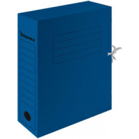 Архивная папка на завязках 75 мм синяя (на 700 листов А4)