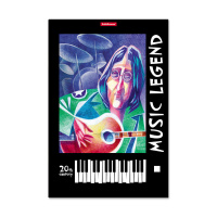 Тетрадь для нот А4 24л., вертик., скоба "Music Legend"