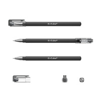 Ручка гелевая EK G-Cube чёрная, 0,5мм, корп. черный, с покрытием Soft Touch