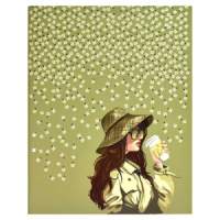 Записная книжка А4  32л., скоба "Романтика" мат.лам., выб. УФ-лак