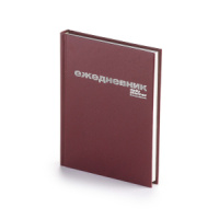 Ежедневник недат. А6 128л., 7БЦ, бумвинил "Бордовый" лин., тисн.фольгой