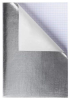 Тетрадь А4  48л кл. скоба бумвинил Hatber "Серебро"