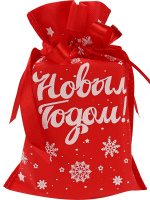 Мешок для подарков 24*18*9см "Снежный вихрь" полиэстер