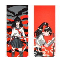 Набор закладок магнитных  4шт., "Ярость катаны" 25*58мм