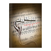 Тетрадь для нот А4 32л., вертик., скоба "Гармония"