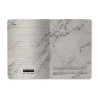 Записная книжка А6  32л. картон, мягк.пер. "Carrara" лин.