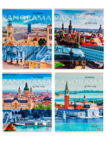 Тетрадь А5  96л кл. Проф-Пресс "Панорамы городов" белизна 92%