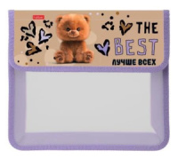 Папка д/тетрад. А5 (240*205*40) 1отд. на липучке, пластик "Пушистый мишка"