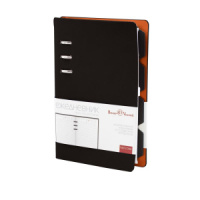 Ежедневник недат. А5- 120л., мягк.обл., иск.кожа "Firenze. Черный" кл.