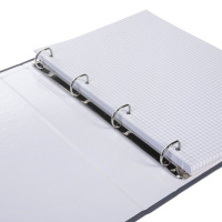 Тетрадь  А4  80л кл. на кольцах Hatber "NEWtone PASTEL. Серый агат" софт-тач