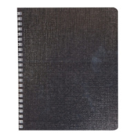 Тетрадь А5  48л кл. гребень бумвинил Hatber "Серебро"