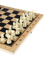 Шахматы деревянные, поле 29*14см, фигуры пластик
