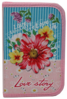 Пенал 1 отд. с откидной пл. (195*130) Яркие летние цветы, ткань (Россия, Проф-Пресс) /1/36/