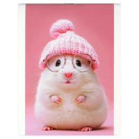 Блокнот А6  40л скоба "Мышка в шапочке" кл., глянц.лам.