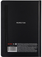 Блокнот А5 7БЦ  96л "Черная обложка" мат.лам., резинка, кл.