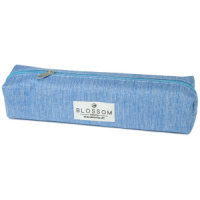 Пенал-косметичка (200*50*50) молния, ткань, "Нежность" синий