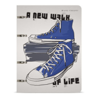 Тетрадь А5  80л кл. на кольцах Альт "Кеды синие"