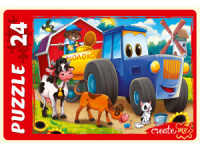 Пазлы МАКСИ 24 элементоа  300*215мм.  "Веселый трактор"