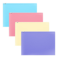 Конверт на молнии В5 непрозрачный Fizzy Pastel, ассорти