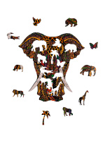 Пазлы фигурные 131 элемент 230*210мм  "Слон"