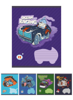 Тетрадь А5 12л лин. Полиграф Принт "Мульти авто" ассорти