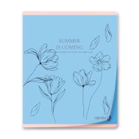 Тетрадь А5 40л кл. Светоч  пласт.обл. "Хрупкие цветы"