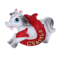 Магнит 6см "Лошадка с пожеланием" 4 вида