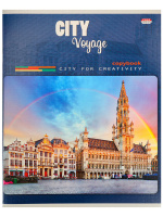 Тетрадь А5  96л кл. Проф-Пресс "Городское путешествие" лен, белизна 100%