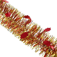 Мишура d=  6см, 2м, ПВХ, с декором, ассорти цветов