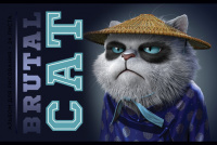 Альбом А4 24л скоба "Брутальные коты" твин-лак