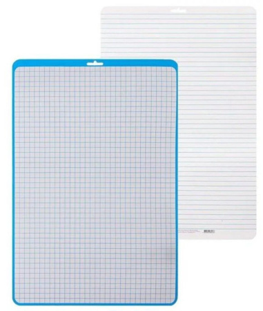 Доска маркерная Канцбург А3 двухсторонняя, клетка+ линейка, синяя рамка