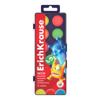 Акварельные краски 12цв. Erich Krause Jolly Friends Neon пласт. упак.