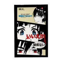 Блокнот А5  40л скоба "Manga anime" клетка, 4 дизайна