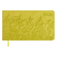 Планинг дат. 2026г 150*87мм 64л., кожзам., мягк.пер. "Виннер желтый" ляссе