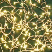 Гирлянда электрическая 10м 120LED светодиодная, нить, 8 режимов, 220В, шампань