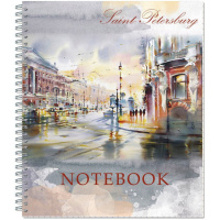 Тетрадь А5  48л кл  Lights of Petersburg, гребень