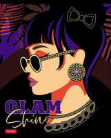 Тетрадь А5 48л кл. Hatber "Королева гламура" мат.лам., 3Dфольга, 3Dлак, 5диз.в спайке, белизна 98%