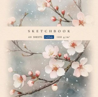 Скетчбук А5  40л., скоба, 100гр/м2 "Ботаника"