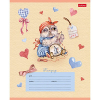 Тетрадь А5 12л лин. Hatber "Совушки-милашки", белизна 98%